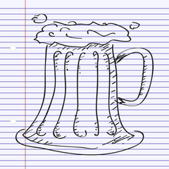 Simple doodle of a beer glass