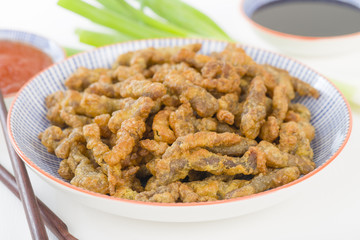 Crispy Beef - Oriental battered and deep-fried beef with sweet chilli sauce.