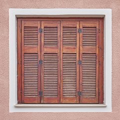 vintage window old wooden shutters