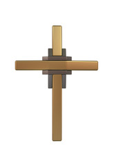 Modern Cross icon on white  background