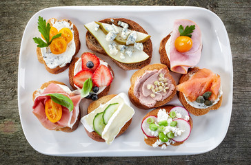 various bruschettas