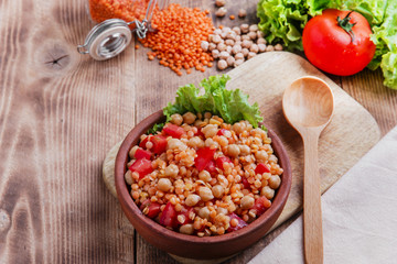 chickpea dish orange lentil and tomato
