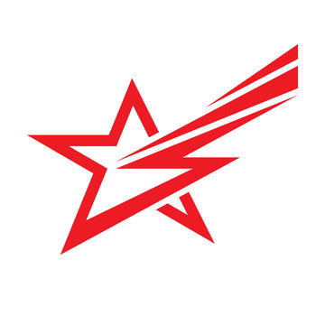 Star and lighting - vector logo concept illustration. Star sign. Star symbol. Vector logo template. Design element.