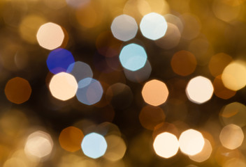 brown and pink blurred shimmering Christmas lights - obrazy, fototapety, plakaty