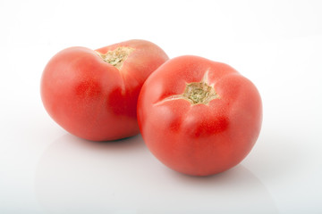Two ripe tomatos
