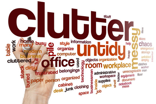 Clutter word cloud concept