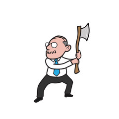 Businessman old axe