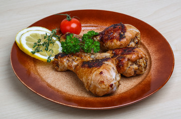 Roasted chicken legs