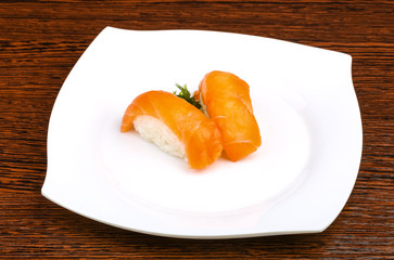 Sushi with salmon
