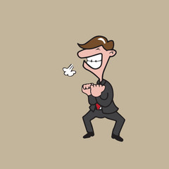 Businessman angry standing