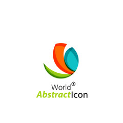 Abstract geometric business corporate emblem - globe, world