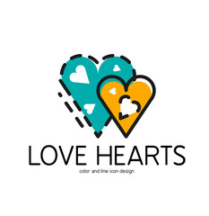 Color line icon for flat design.