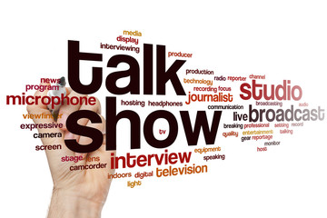 Talk show word cloud