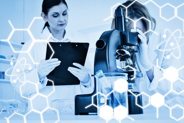 Composite image of science graphic