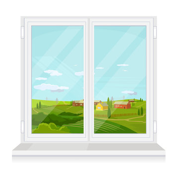 Vector window flat illustration