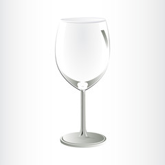 Empty wine glass isolated on a white background