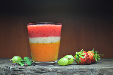 Fresh fruit diet smoothies