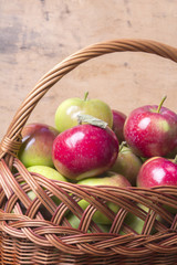 apples in a wicker basket