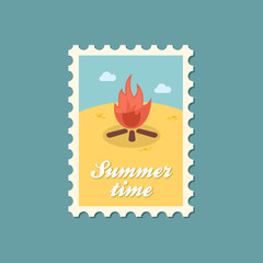 Bonfire flat stamp