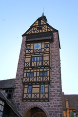 Fototapeta na wymiar Alsace architecture village de Riquewihr 
