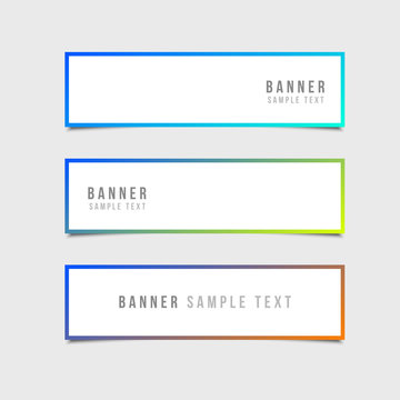 Minimal Style Vector banners set 
