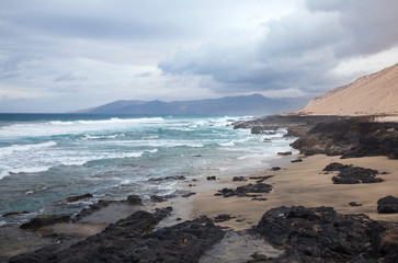 Fototapeta na wymiar Fuerteventura, Canary Islands, west coast of Jandia
