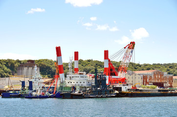 Naklejka premium Dredging work