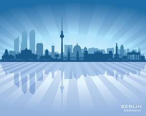 Berlin Germany city skyline vector silhouette © yurkaimmortal