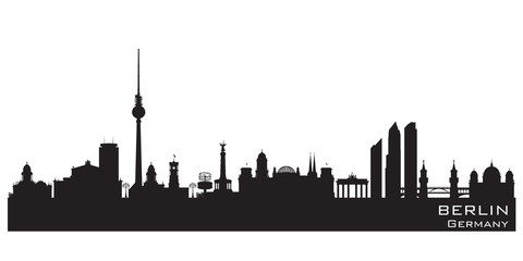 Berlin Germany city skyline vector silhouette © yurkaimmortal