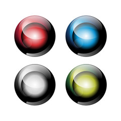 3D Layered Sphere of Planet Vector Illustration