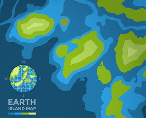 Global Earth vector Map on background. Texture, Island or