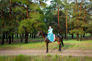 Obraz premium Horsewoman riding.