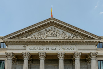 Fototapeta na wymiar Madrid, Palazzo del Parlamento