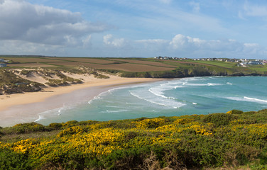 Crantock beach North Cornwall England UK near Newquay