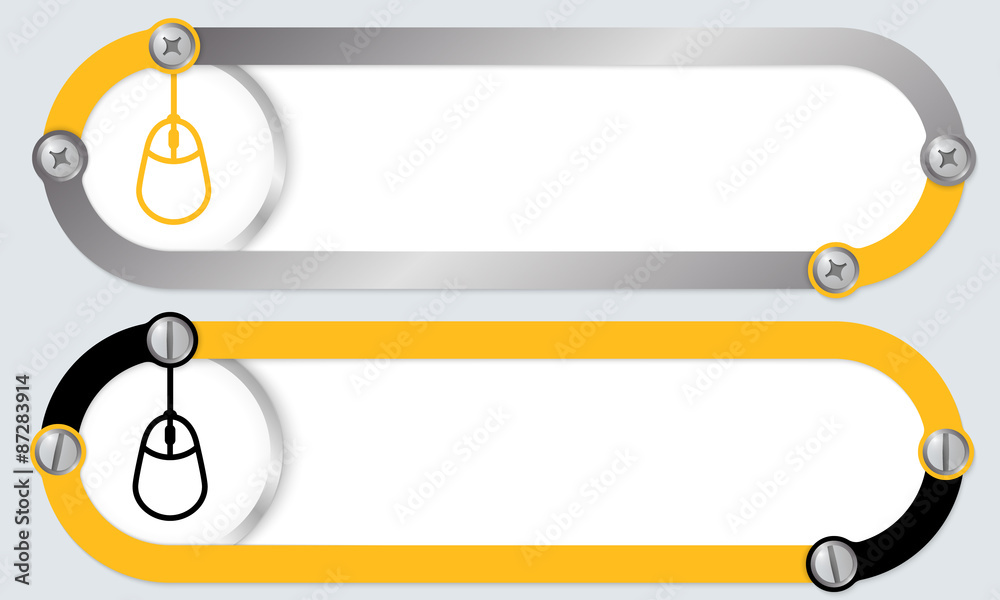 Fototapete two abstract frames for your text and mouse