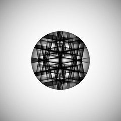Vector abstract monochrome pattern line techno eps