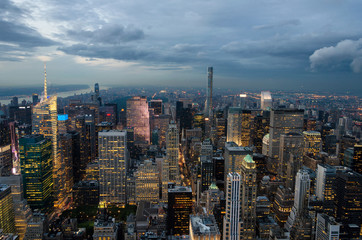 Fototapeta na wymiar New York city, United States. Panoramic view of Manhattan skylin