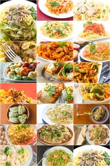 Pasta Food Collage