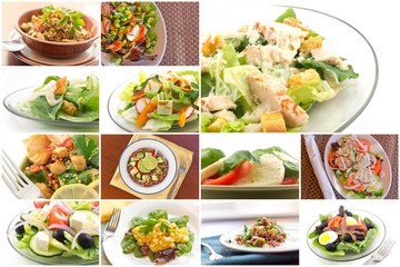 Healthy Salad Collage