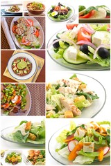 Healthy Salad Collage