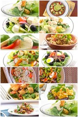 Healthy Salad Collage