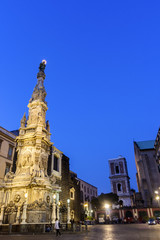 Fototapeta premium Obelisk to the Immaculate Virgin in Naples
