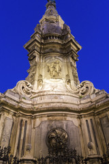 Fototapeta na wymiar Obelisk to the Immaculate Virgin in Naples