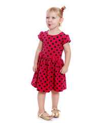 Funny little blonde girl