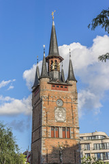 Fototapeta na wymiar Medieval belfry of Kortrijk (Belfort, 1307). Kortrijk, Belgium.