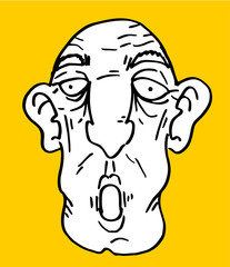 Creative face of funny man