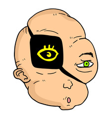funny one eye draw