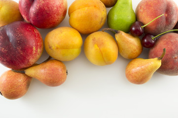 Fresh fruit background with copyspace