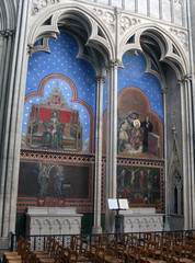 Fototapeta na wymiar Chapelles de la Cathédrale de Bayeux.