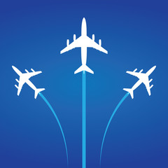 Naklejka na ściany i meble Vector Modern Minimalistic Airplanes Logo